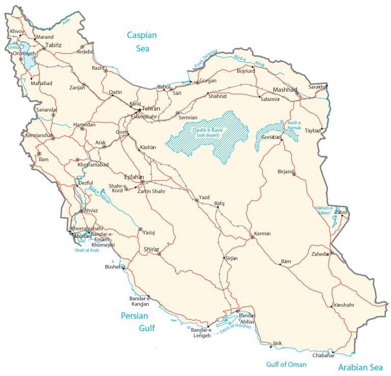 elburz mountains physical map