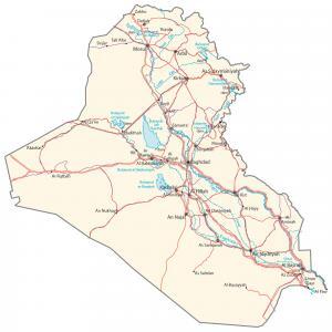 Iraq Map – Cities and Roads