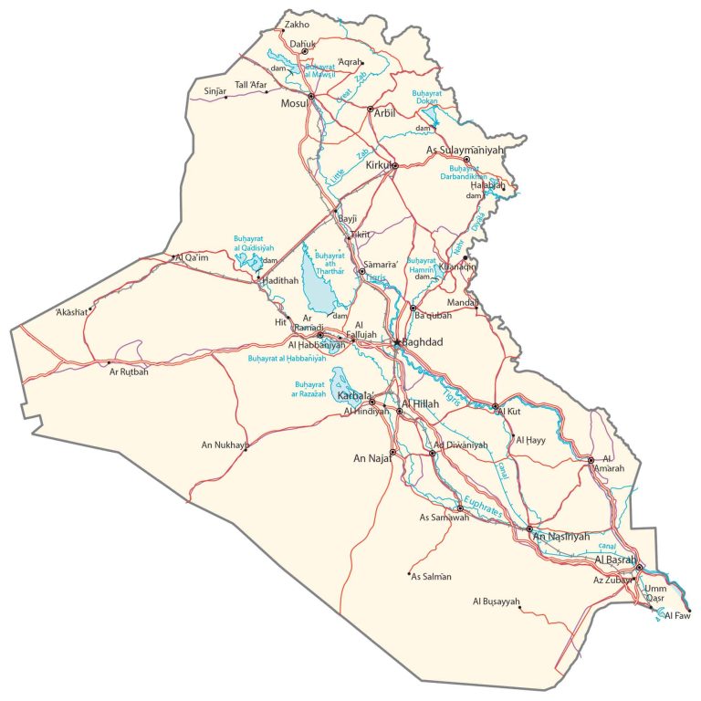 iraq capital city map