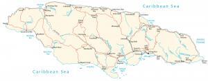 Map of Jamaica – Cities and Roads