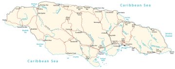 Map of Jamaica - Cities and Roads - GIS Geography