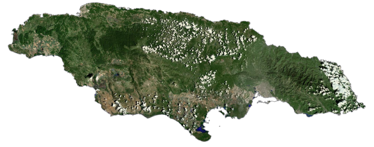 Jamaica Satellite Map