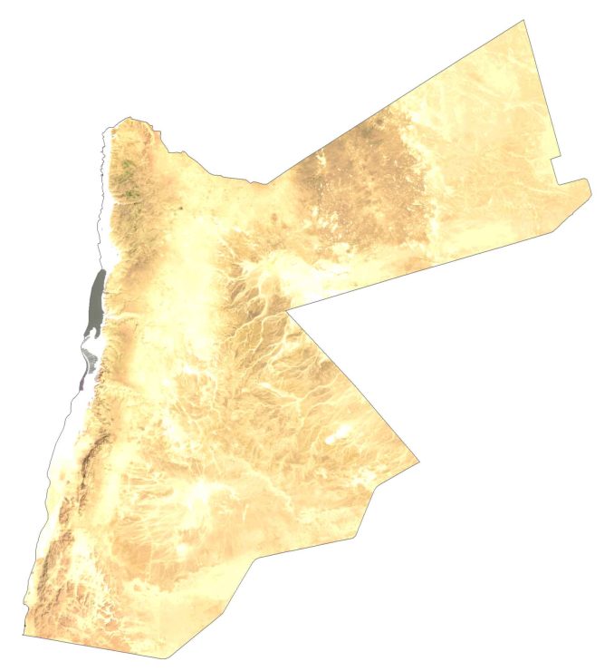 Jordan Satellite Map