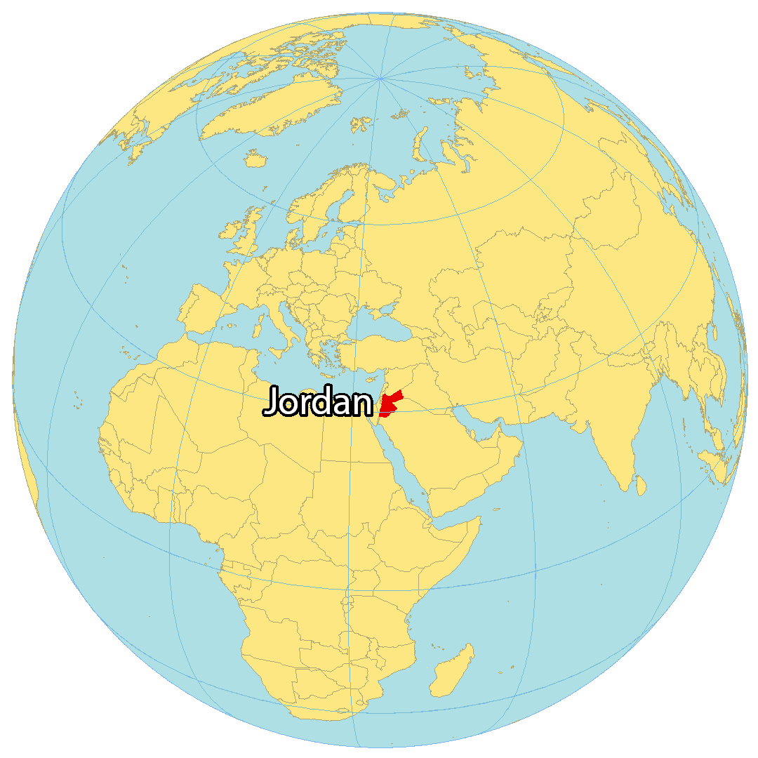 Tigge knap Rund Jordan Map - GIS Geography