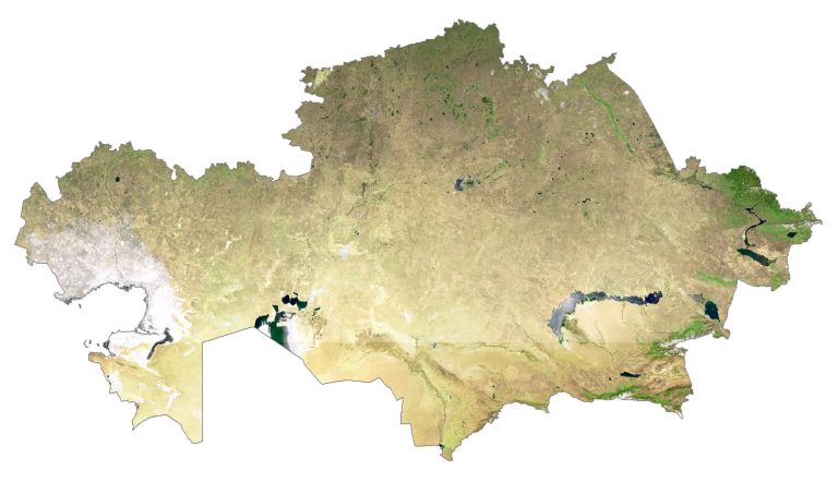 Kazakhstan Satellite Map