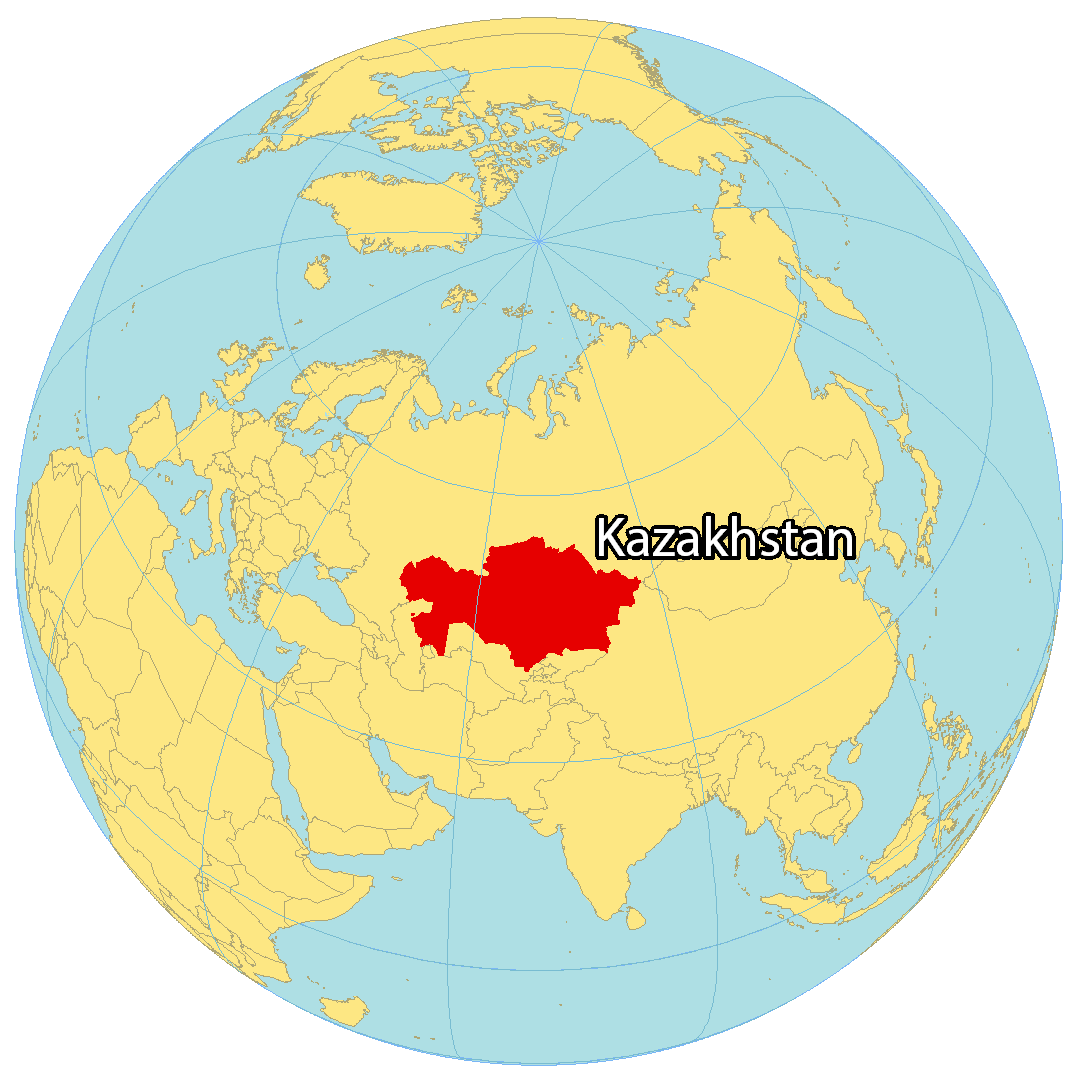 Kazakhstan On World Map
