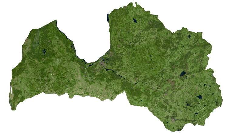 Latvia Satellite Map