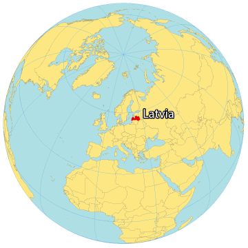 Latvia World Map