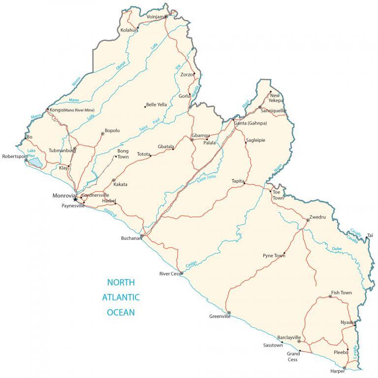 Liberia Map