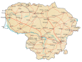 Lithuania Physical Map