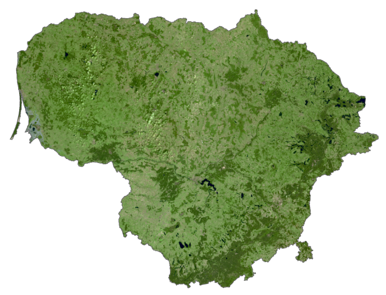 Lithuania Satellite Map