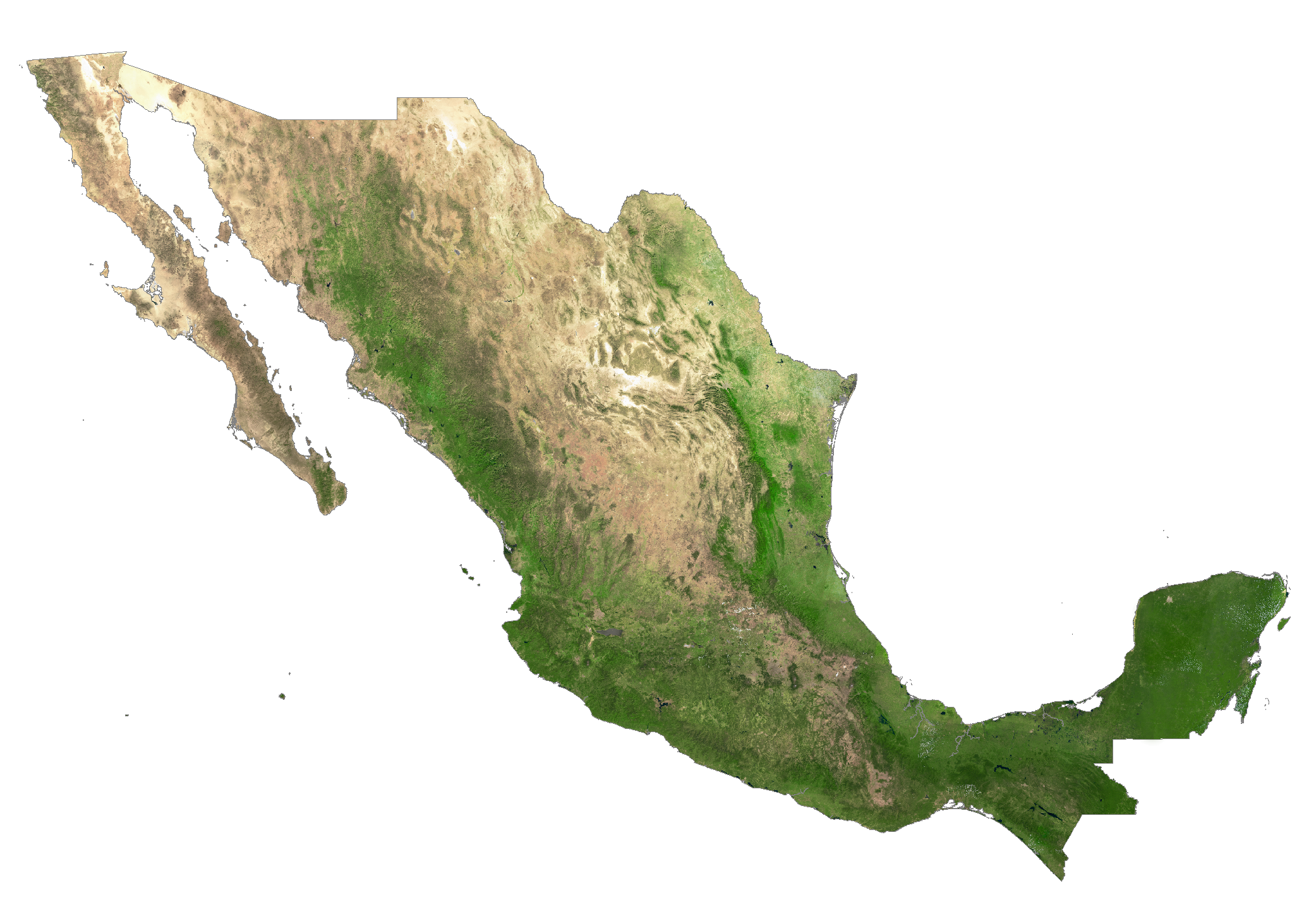Mexico Satellite Map
