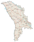 Moldova Physical Map