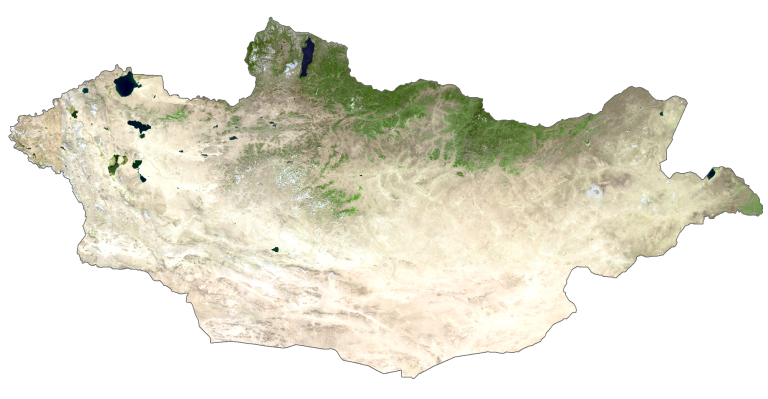 Mongolia Satellite Map