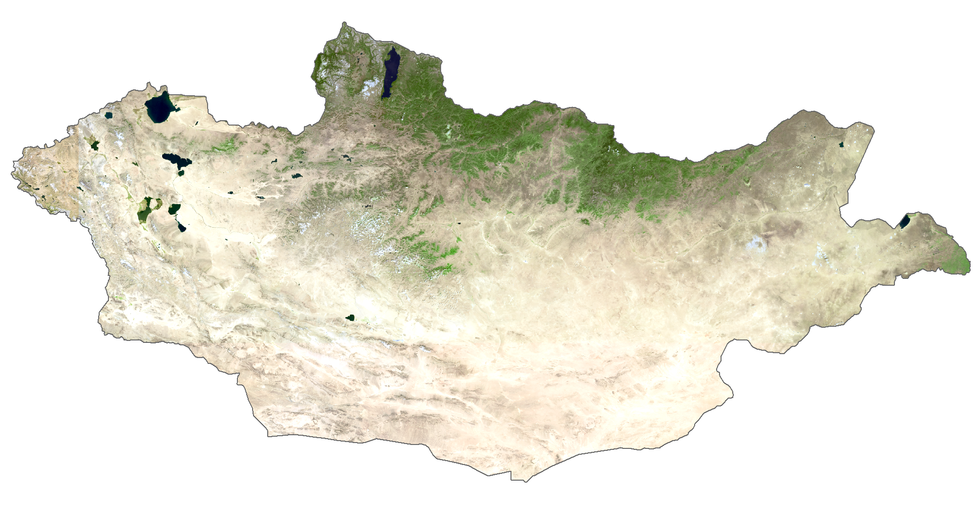 Mongolia Satellite Map