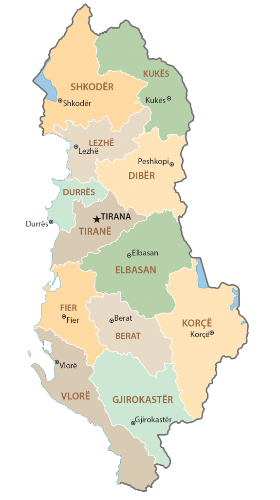 Albania Administration Map