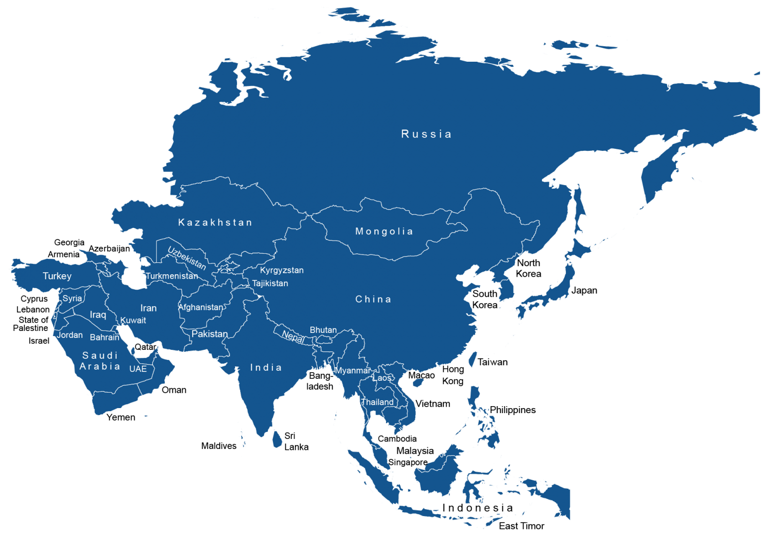 Map of Asia - Country Atlas - GIS Geography