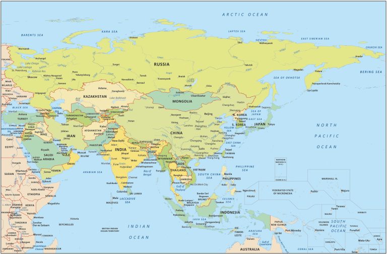 Map of Asia – Country Atlas