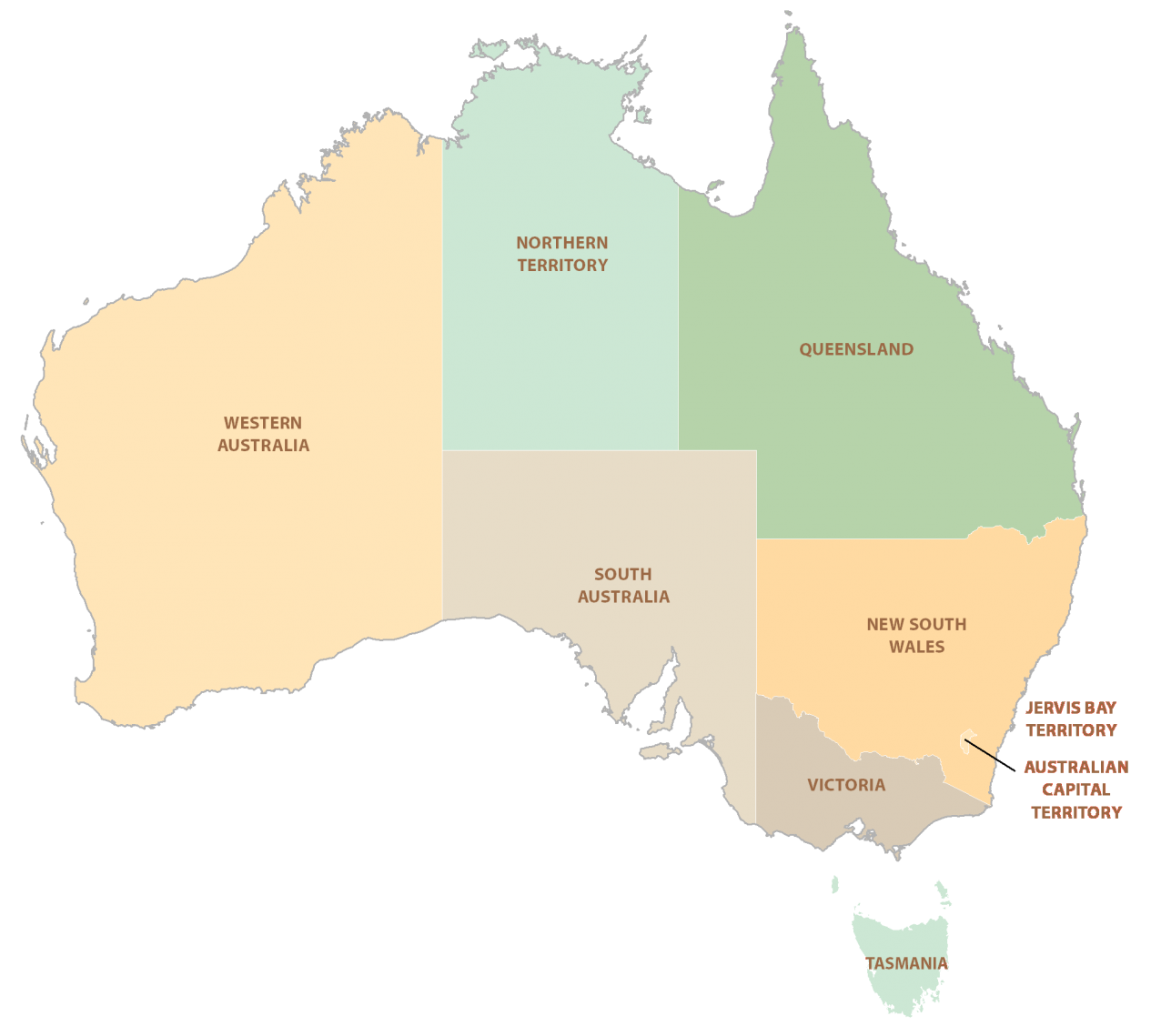 澳大利亚领土地图
