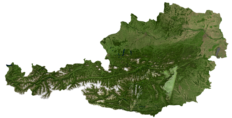 Austria Satellite Map