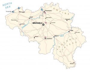 Map of Belgium and Satellite Imagery