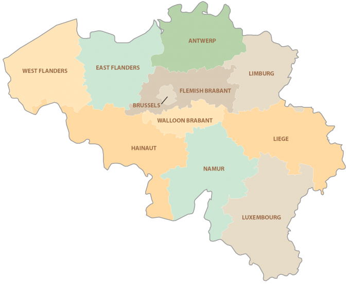 Belgium Province Map