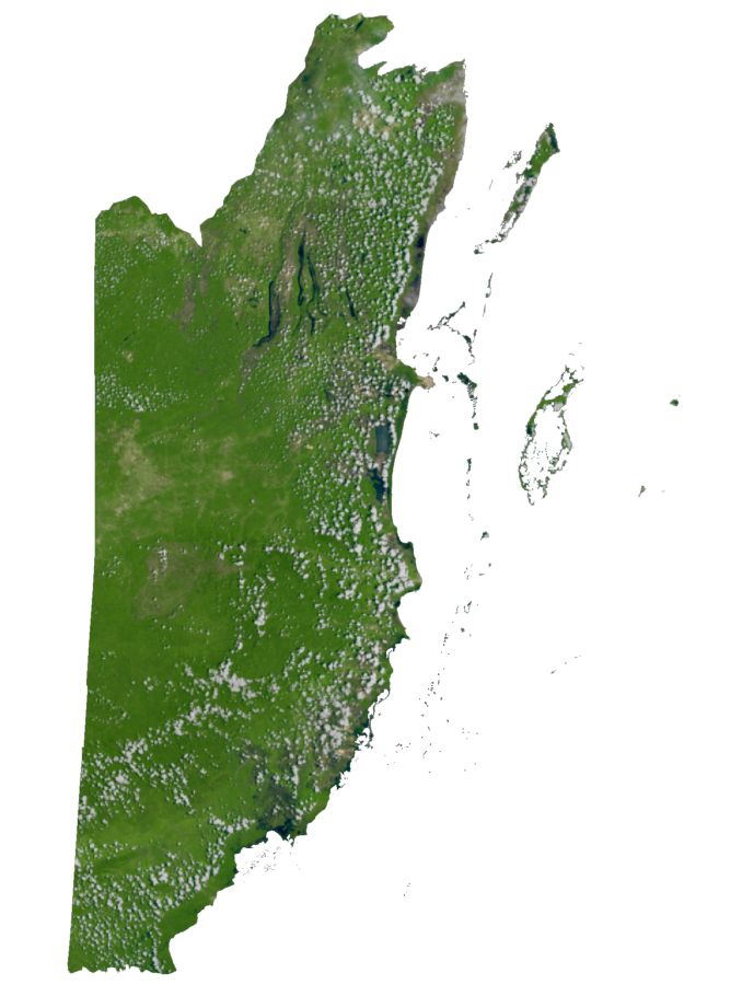 Belize Satellite Map