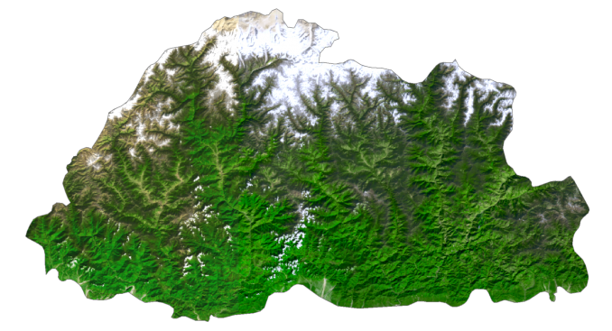 不丹卫星地图