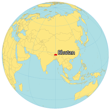 Bhutan World Map