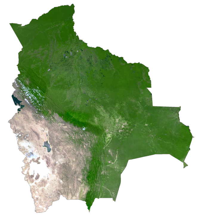 玻利维亚卫星地图