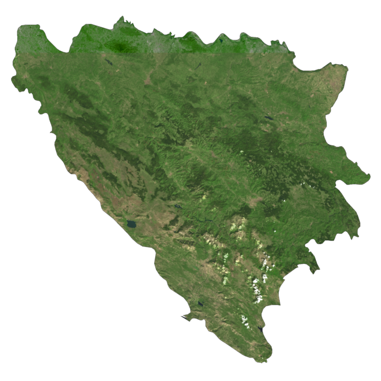 Bosnia and Herzegovina Saetllite Map