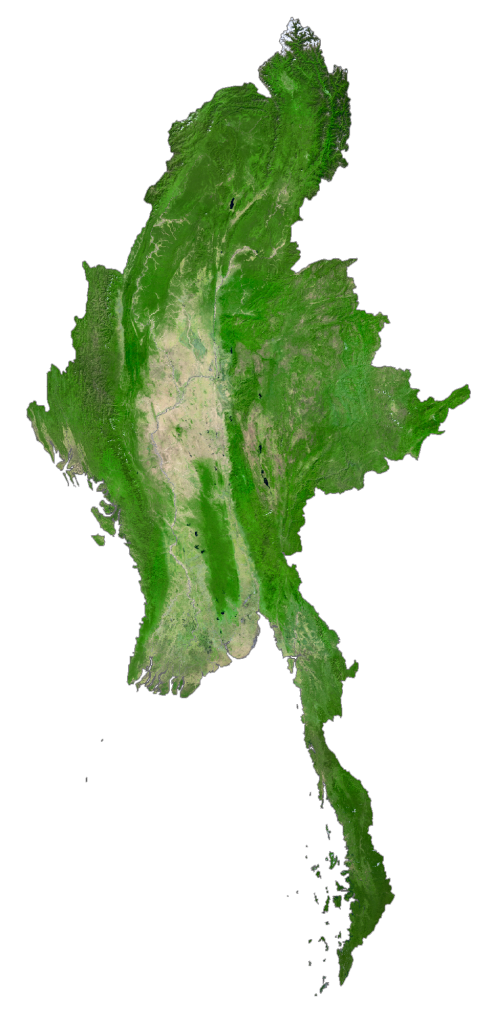 Burma Satellite Map