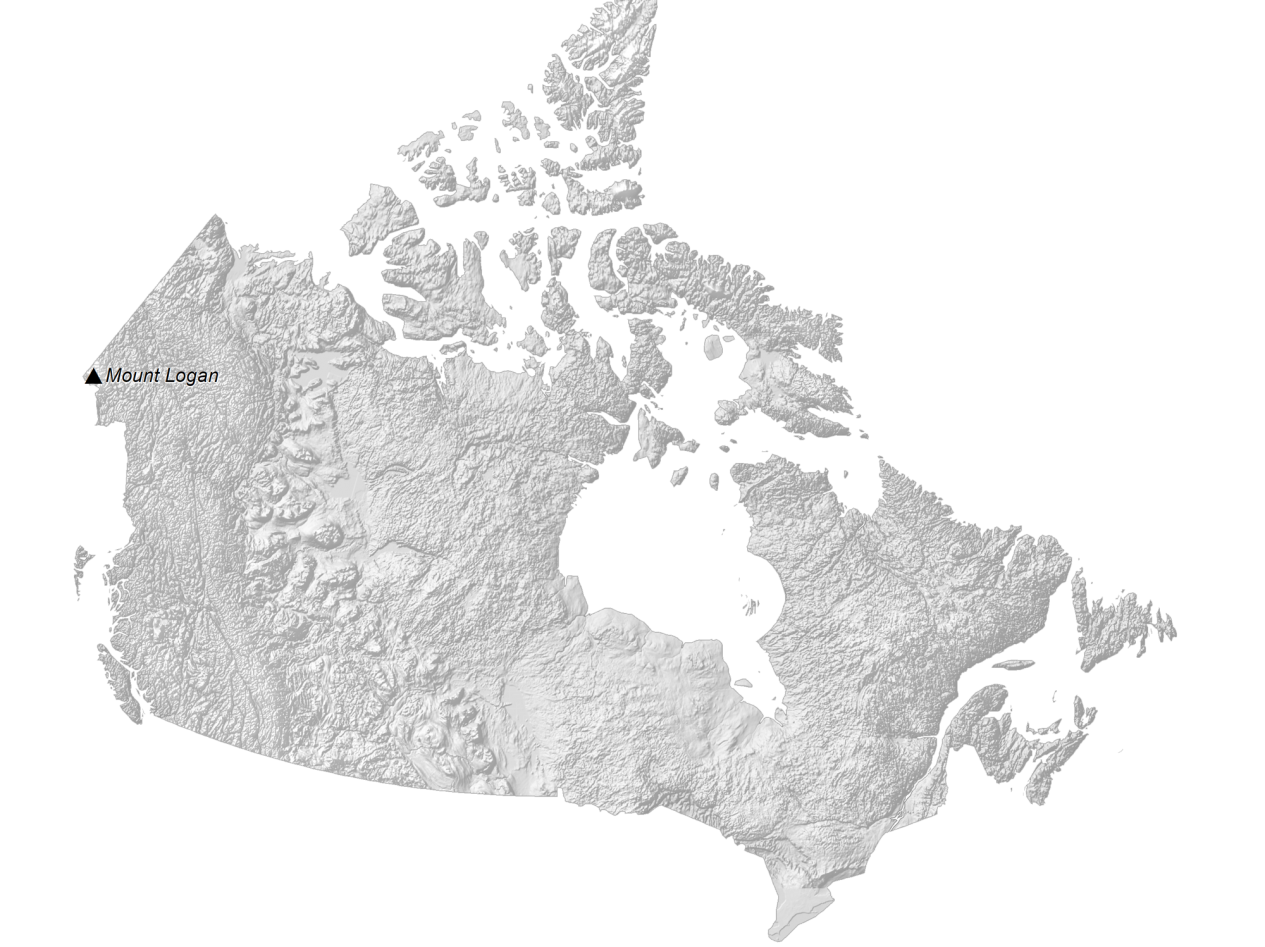 Canada Elevation Map