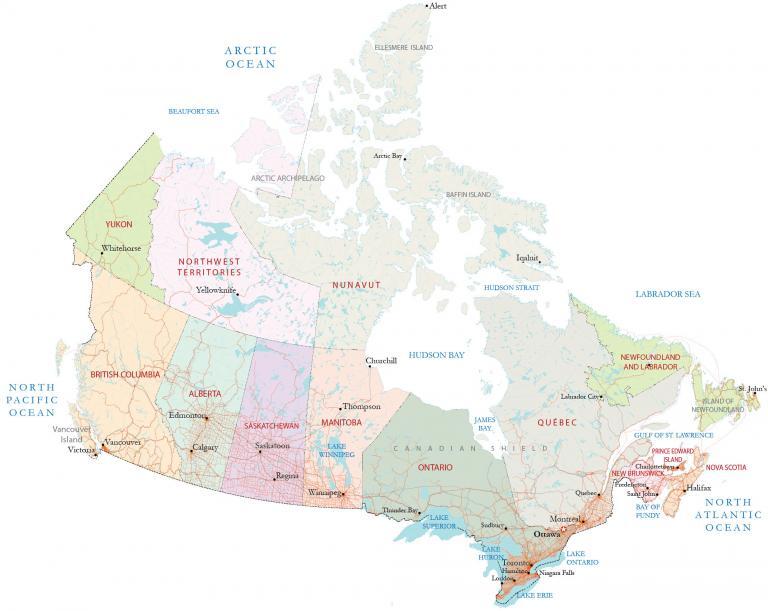 Canada Map Simple