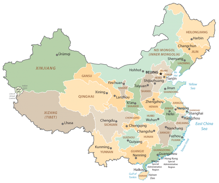 China Administration Divisions-Map
