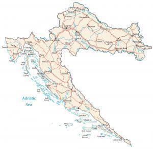 Map of Croatia – Cities and Roads