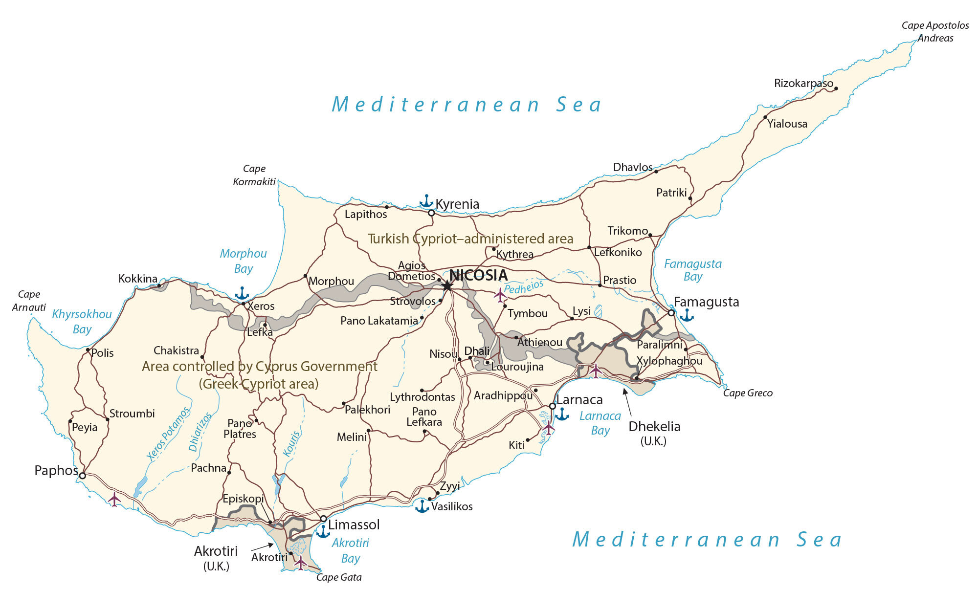 Akrotiri Cyprus Map