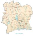 Ivory Coast Physical Map
