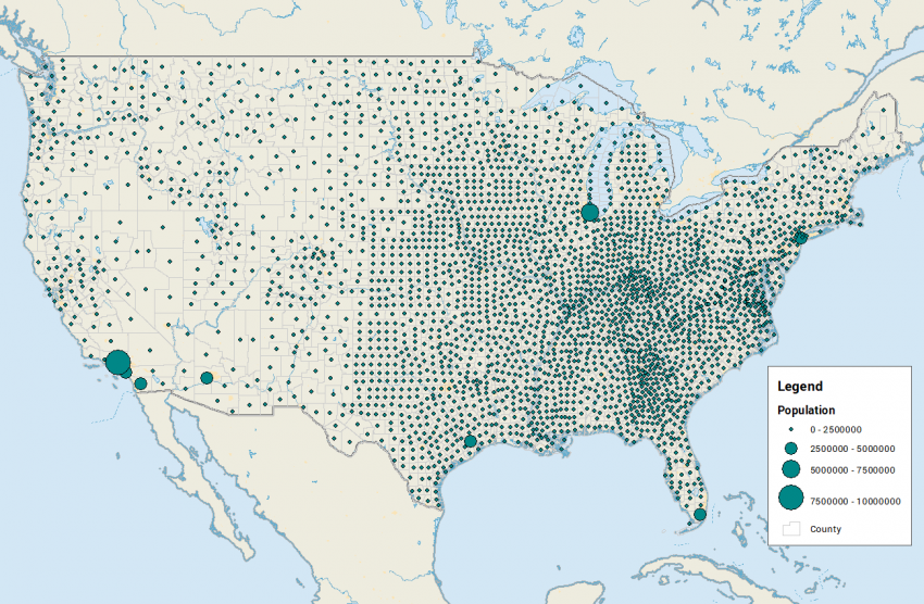 Dot Distribution Vs Graduated Symbols Maps Gis Geography 6723