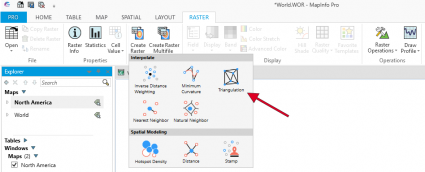 Herramientas raster de MapInfo Professional