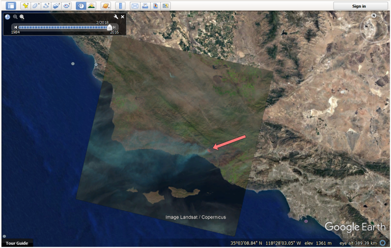 Active Fire Maps Landsat Look Overlay