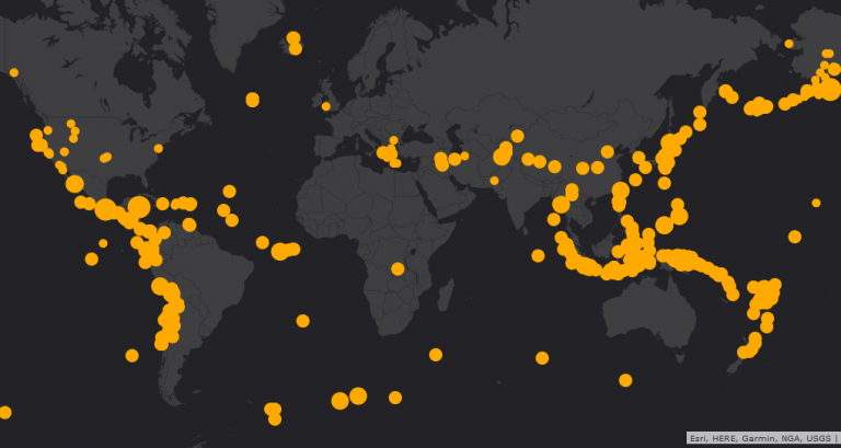 ArcGIS Online Web maps Earthquakes