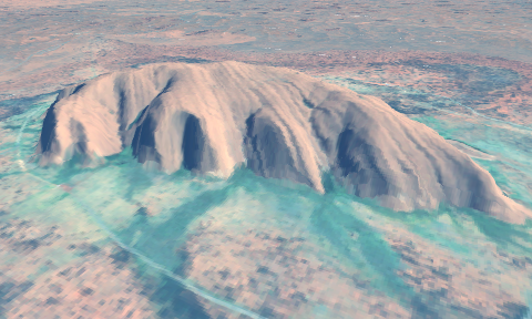 ayers rock uluru qgis 3 3d