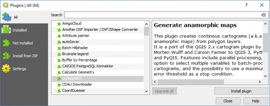 lista de plugins qgis 3