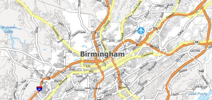Birmingham Map Collection Alabama Gis Geography