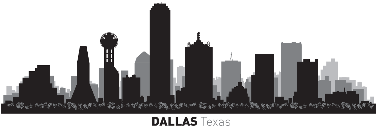 Dallas Texas Map Clip Art 5048