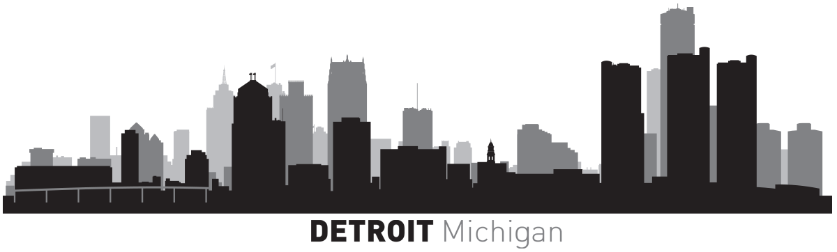 large city map detroit michigan