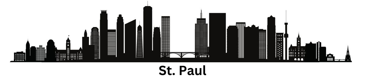 Administrative and Road Map of Saint Paul, Minnesota, United