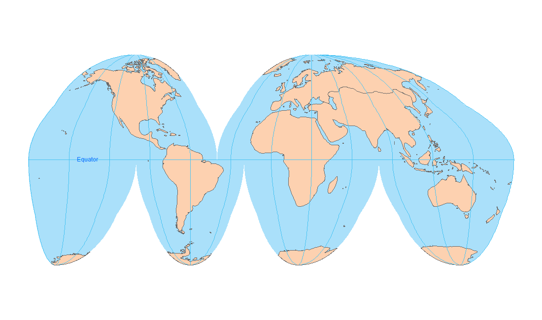 Vylep It Deska Zru Eno 3 Types Of Map Projections Ba Atent T Steh   Goode Homolosine Land 