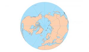 north pole orthographic